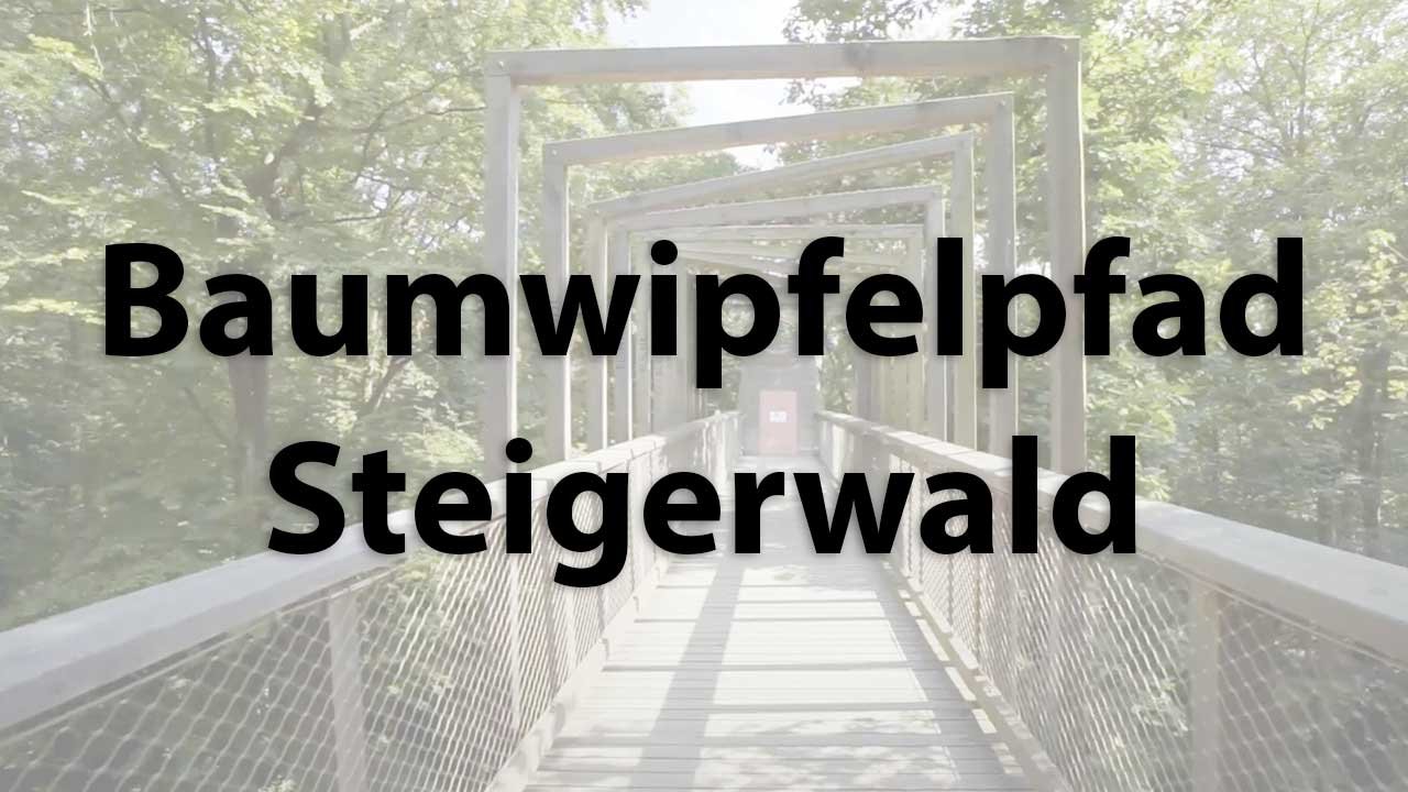 Blick auf denen Weg des Baumwipfelpfad Steigerwald