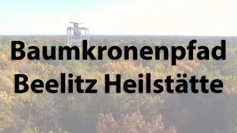 Blick auf den Baumwipfelpfad Beelitz Heilstätten