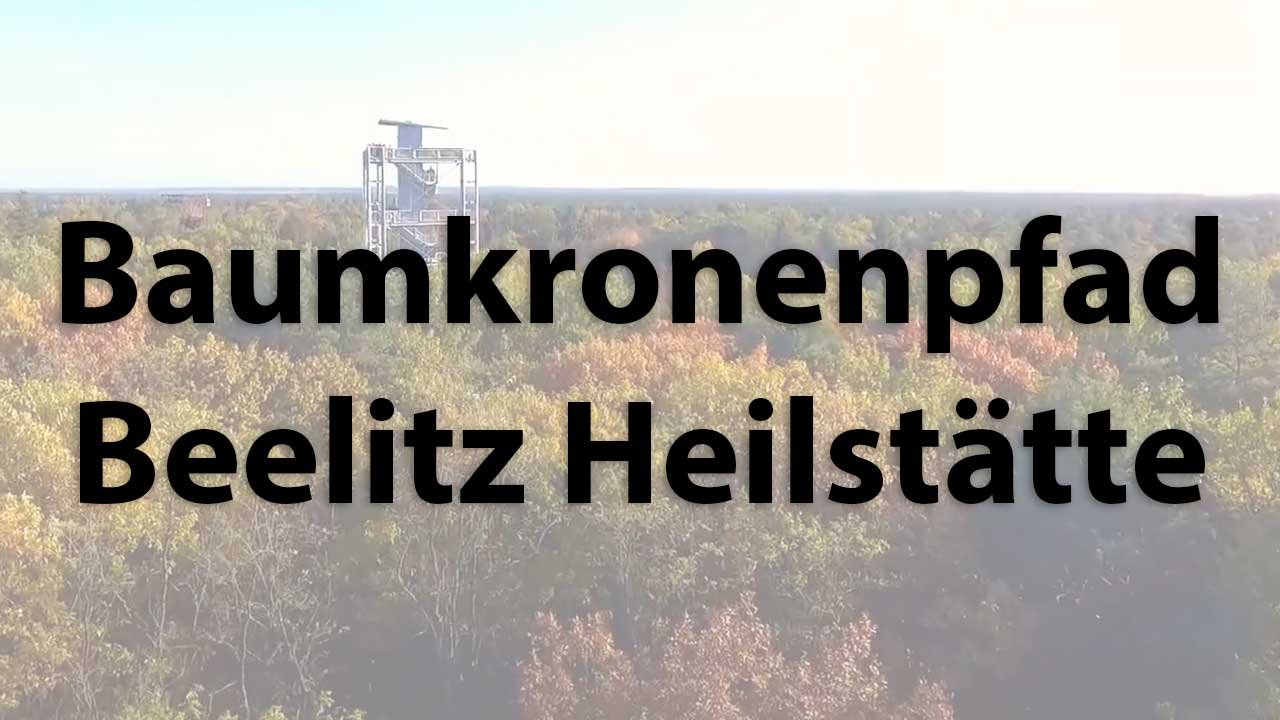 Blick auf den Baumwipfelpfad Beelitz Heilstätten