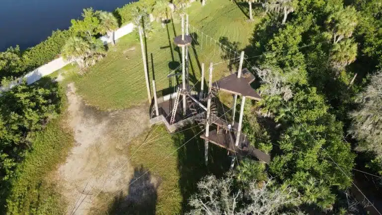 High ropes course in Germany from above