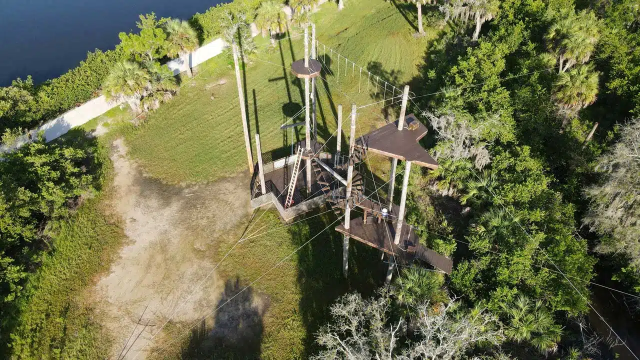 High ropes course in Germany from above