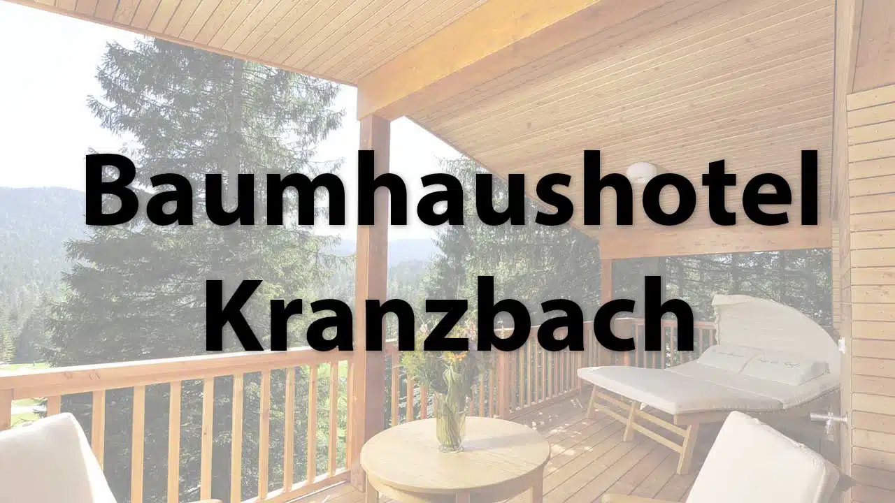 View from the terrace of the Kranzbach tree house hotel.